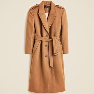 J. Crew Wrap trench coat in Italian double-faced wool blend